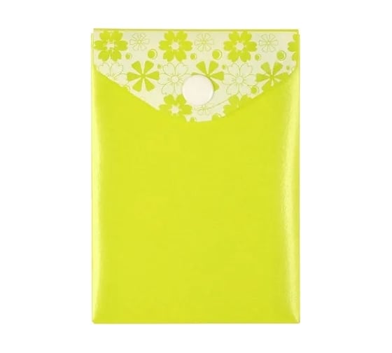 Изображение товара Папка-конверт COMIX на кнопке А7 с принтом, зеленый 10 шт в упаковке A1871 GN
