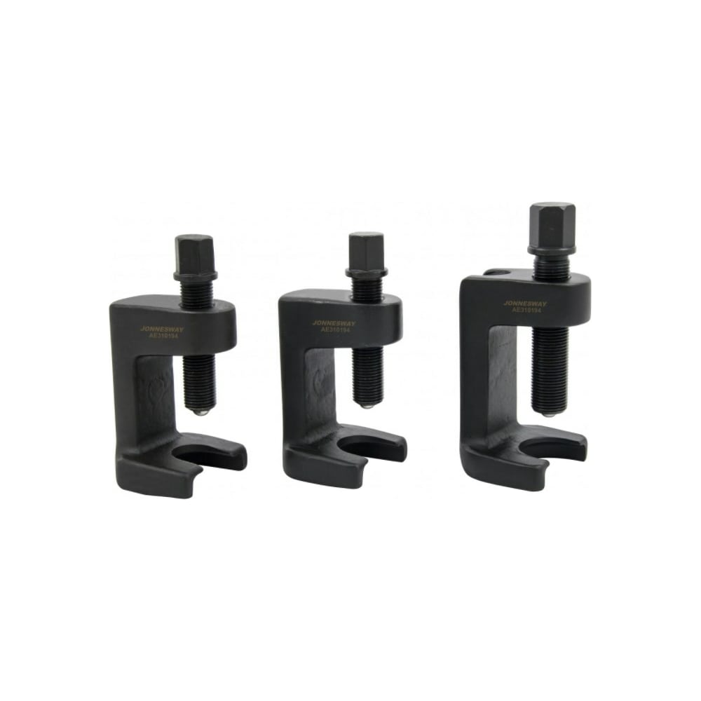 Изображение товара Съемник шарнирных соединений (корпусной, усиленный, 23, 28, 34 мм, 3 предмета) Jonnesway AE310194 49555