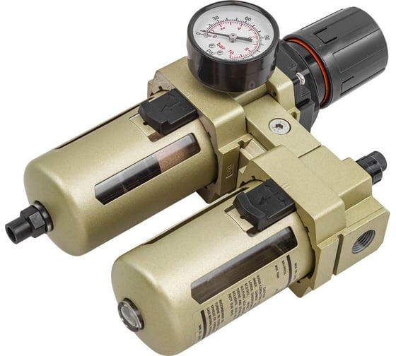 Изображение товара Блок подготовки воздуха 3/8" фильтр-регулятор + лубрикатор, автоматический слив 10Мк, 3000 л/мин Forcekraft  FK-AC4010-03D(54391)