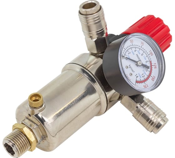 Изображение товара Фильтр-регулятор с индикатором давления Forcekraft для пневмосистем с б/с 1/2", 10Мк, 800 л/мин FK-SL4000-04C(54433)