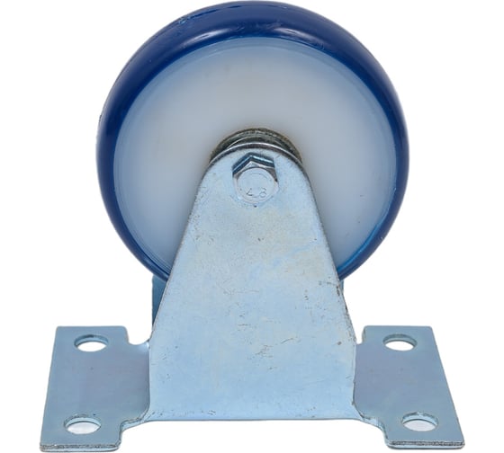 Изображение товара Мебельное синее колесо FCv 93 (75 мм, неповоротное, площадка, поливинилхлорид, полипропилен обод, подшипниковое) TOR 1027152