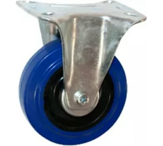 Изображение товара Колесо неповоротное FCL 92 (80 мм, платформенное крепление, синяя резина) TOR 1027238