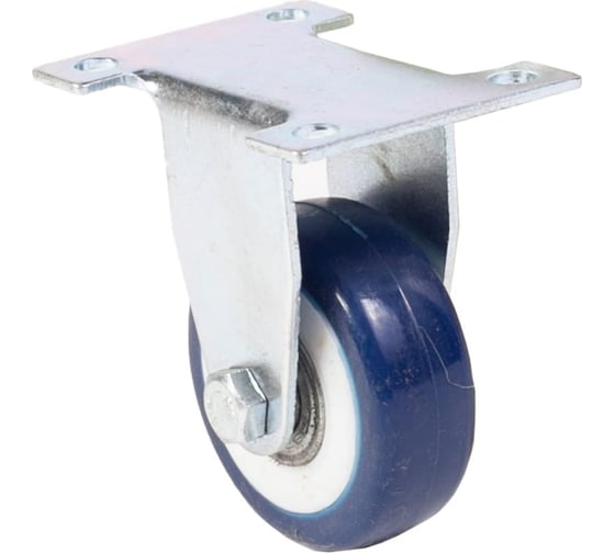 Изображение товара Мебельное синее колесо FCv 25 (50 мм, неповоротное, площадка, поливинилхлорид, полипропилен обод, подшипниковое) TOR 1027151