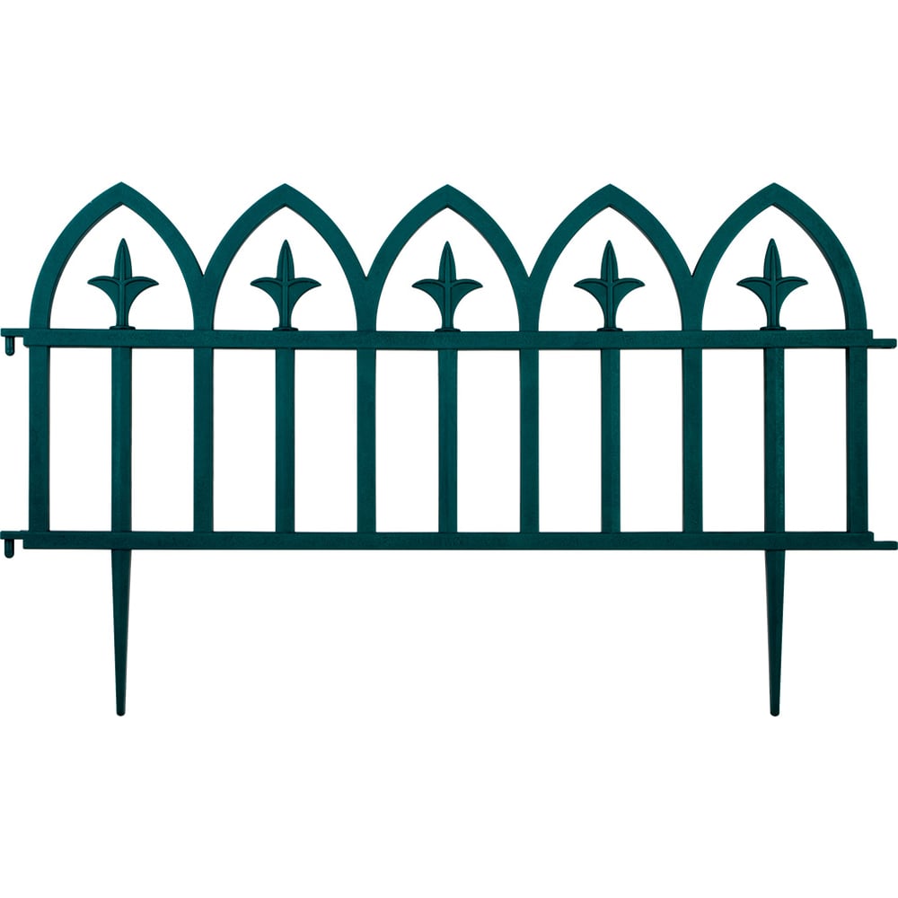 фото Декоративный забор (зеленый, 5 секций) центроинструмент 1280