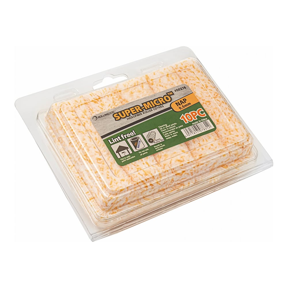 Изображение товара Малярный мини-валик Rollingdog Super-Micro из микрофибры 100 мм, упаковка 10 шт