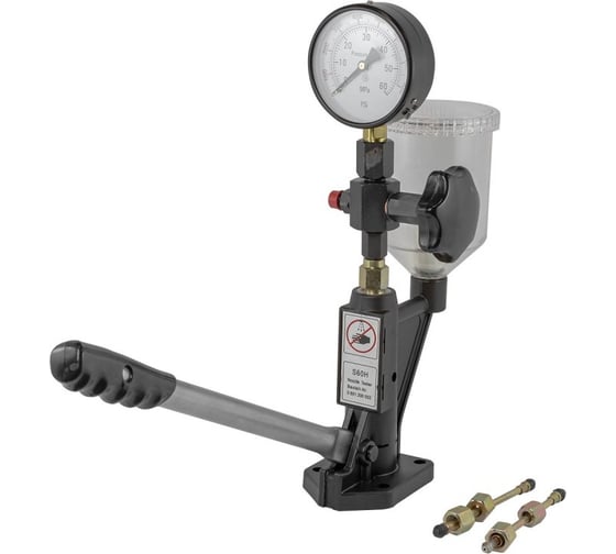 Изображение товара Стенд для проверки дизельных форсунок с манометром и резьбовыми адаптерами-переходниками Forsage М12хМ12, М12хМ14 F-905G13(1688)