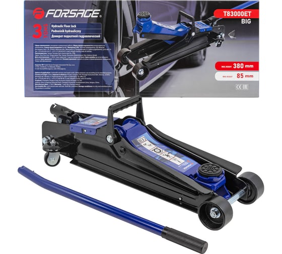 Изображение товара Подкатной гидравлический домкрат Forsage 3 т, 85-380 мм F-T83000ET(52948)