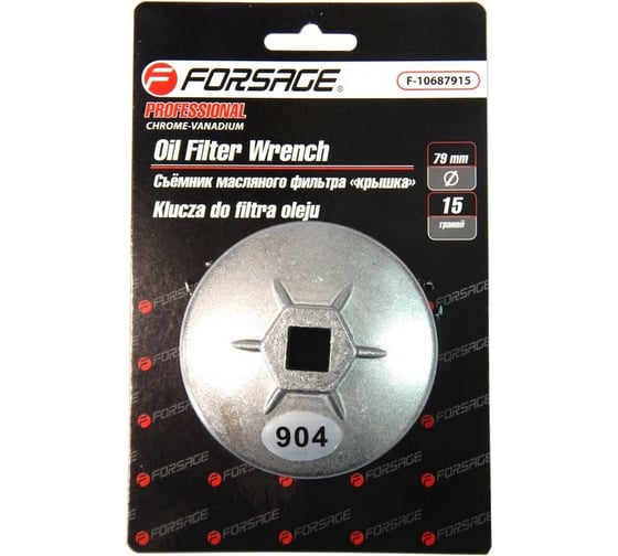 Изображение товара Съемник масляного фильтра "крышка" 76мм х 12гр Forsage F-10687612(26610)