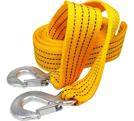Изображение товара Буксировочный трос Forsage тканая лента 4м 3,5т с крюками F-ST-205-4M