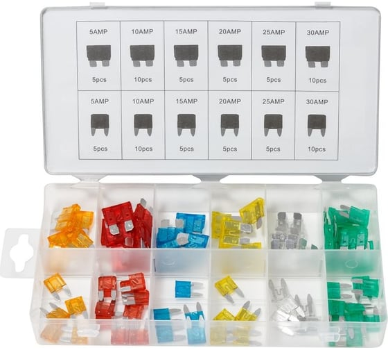 Изображение товара Предохранители флажковые Forsage, 80пр, 5А, 10А, 15А, 20А, 25А, 30А F-789(12771)