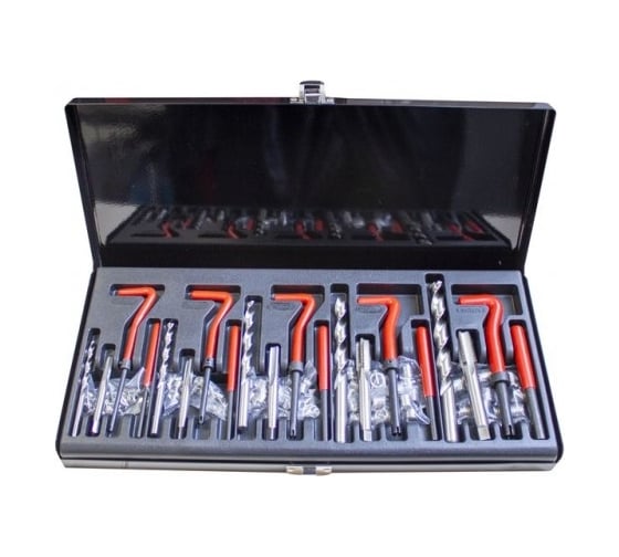 Изображение товара Набор приспособлений и футорок для восстановления Forsage М5x0.8, М6x1, М8x1.25, М10x1.5, М12x1.75, 131пр., в металлическом кейсе F-9130U1