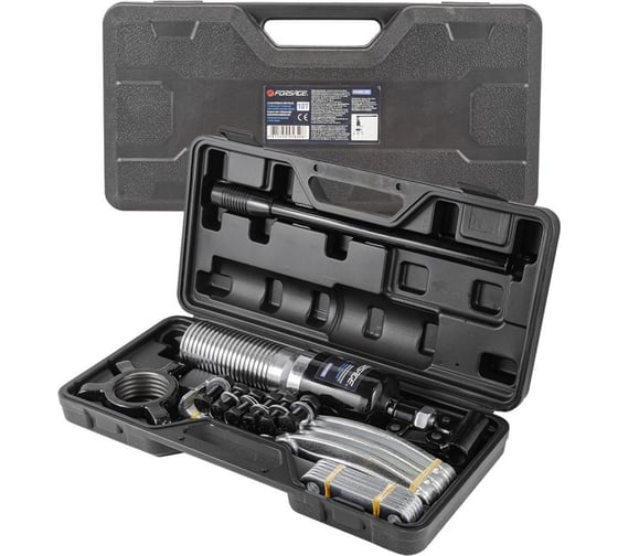 Изображение товара Съемник двух-трехлапый переставной Forsage гидравлический, 10 т, Ø захвата:50-250 мм, макс. глубина захвата 170 мм, ход штока 60 мм, в кейсе F-6590610H