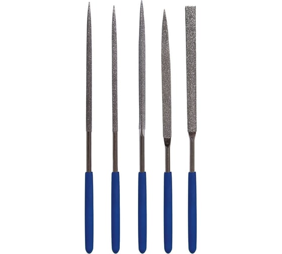 Изображение товара Набор алмазных надфилей Toolberg 140x70x3 мм, 5 шт. Лк-00009454