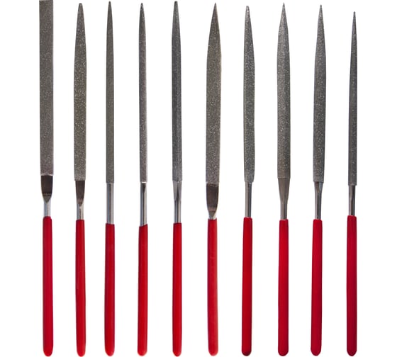 Изображение товара Набор алмазных надфилей Toolberg 140x70x3 мм, 10 шт. Лк-00009456