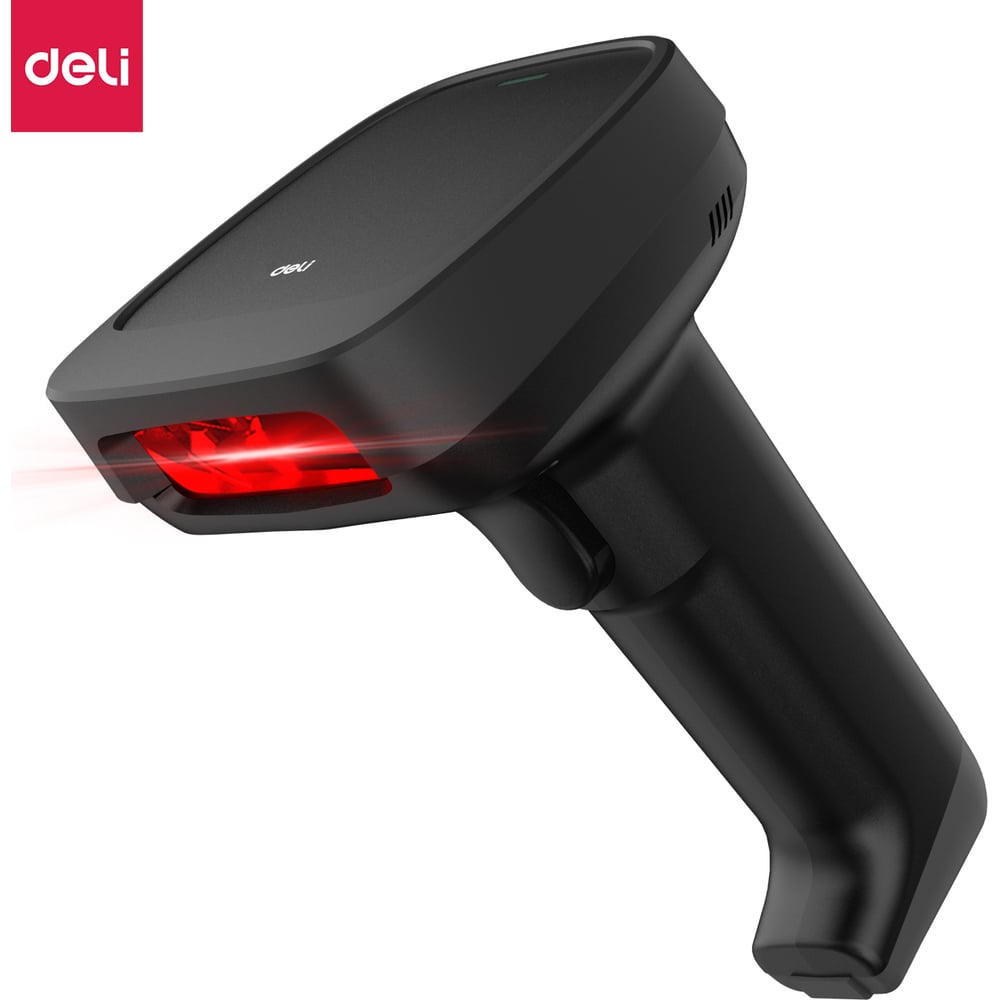 Изображение товара Сканер штрих-кода DELI e14953w 1D беспроводной ручной с подсветкой