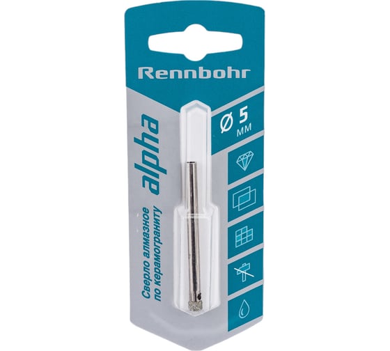 Изображение товара Сверло алмазное по керамограниту и керамике 5 мм RENNBOHR 676205