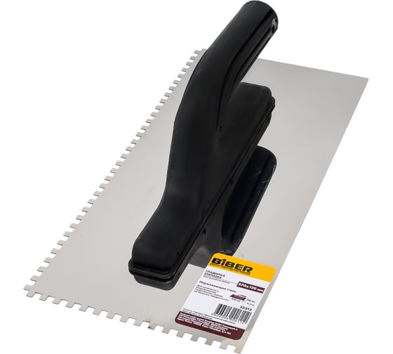 Изображение товара Гладилка 270х130мм (нержавеющая, зубчатая) 4мм Biber 35312 тов-048209