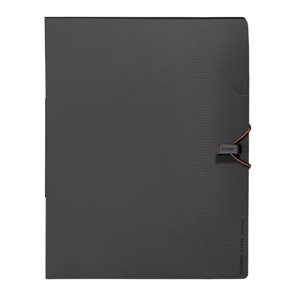 Изображение товара Папка COMIX на 40 файлов А4 темно-серая для офисов и учёбы