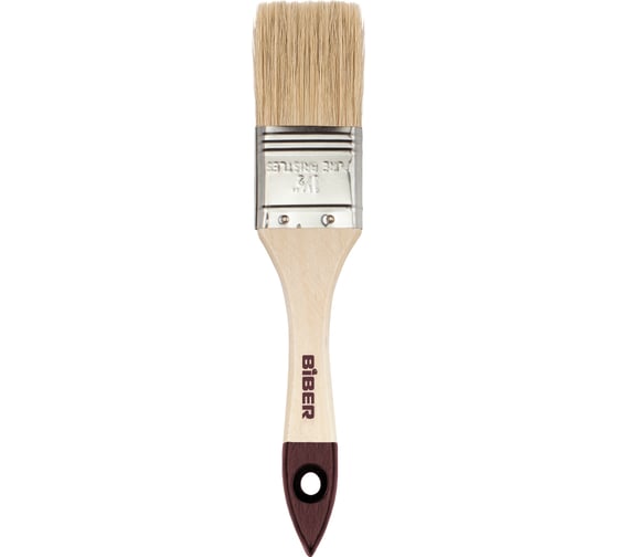 Изображение товара Кисть Стандарт (флейцевая, натуральная щетина, деревянная рукоятка) 38мм Biber 31123 тов-002001