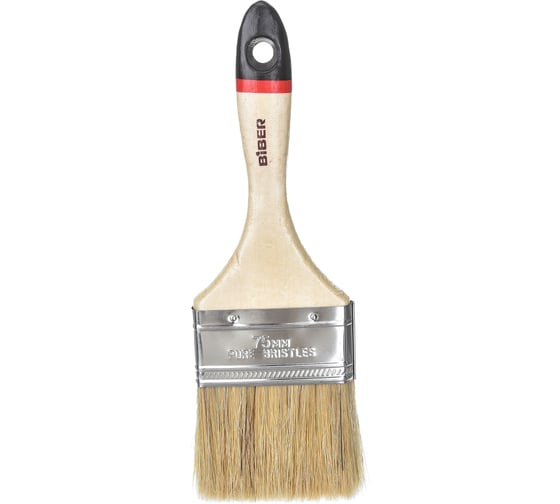 Изображение товара Кисть Суприм (флейцевая, натуральная щетина, деревянная рукоятка) 75мм Biber 31136 тов-002021