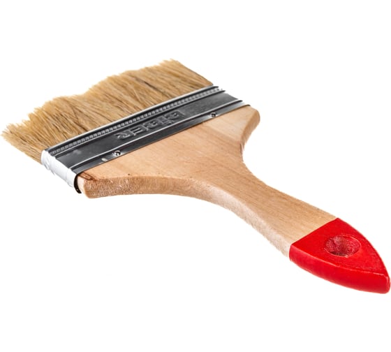 Изображение товара Кисть Эконом (флейцевая, натуральная щетина, деревянная рукоятка) 100мм Biber 31116 тов-001973