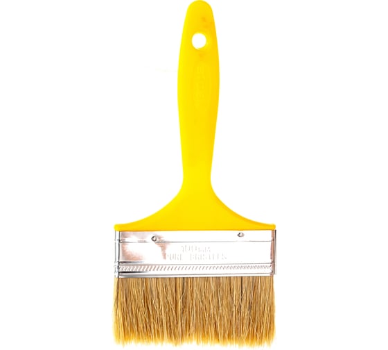 Изображение товара Кисть Эконом (флейцевая, натуральная щетина, пластиковая рукоятка) 100мм Biber 31256 тов-169162