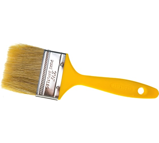 Изображение товара Кисть Эконом (флейцевая, натуральная щетина, пластиковая рукоятка) 63мм Biber 31254 тов-169160