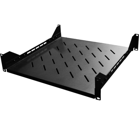 Изображение товара Полка Wize Pro WSH1U80 с боковым креплением, высота 1U, глубина 800 мм, для рэковых шкафов 136873