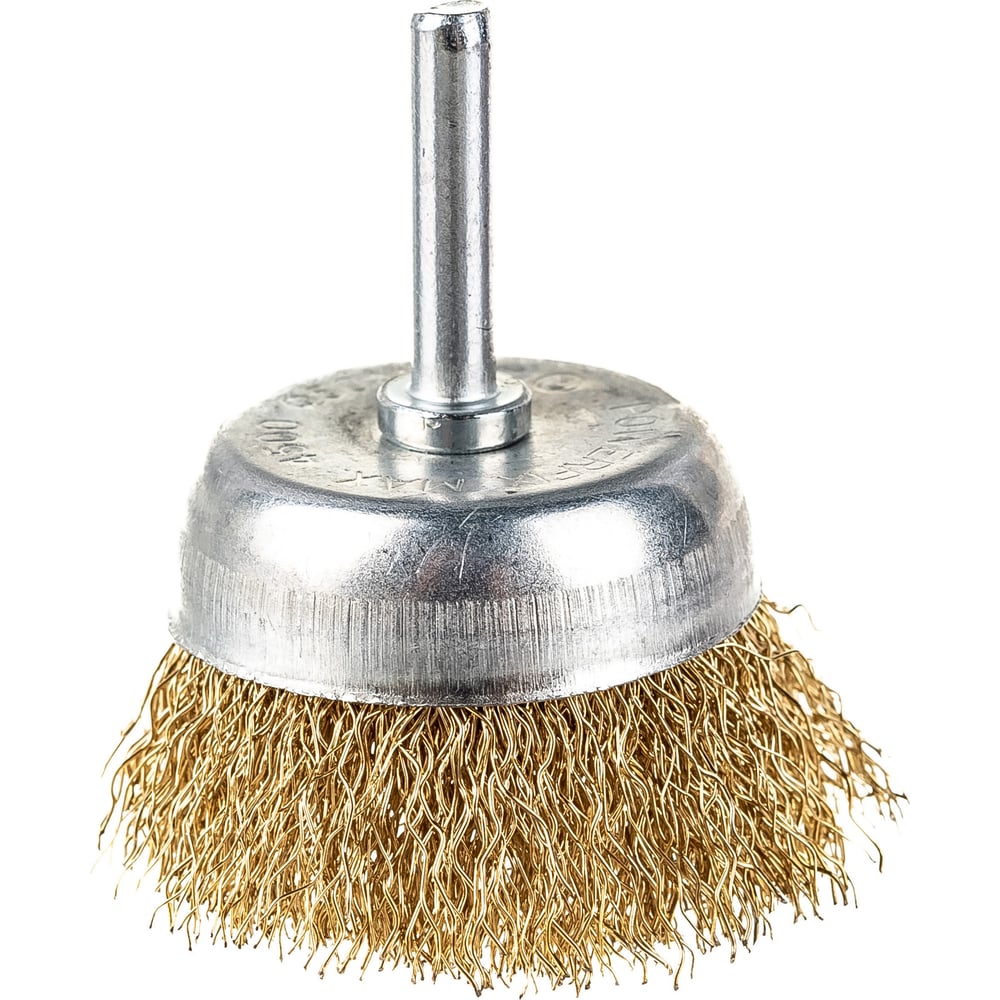 Изображение товара Щетка чашка 50 мм для дрели Vira латуннированная проволока мягкая
