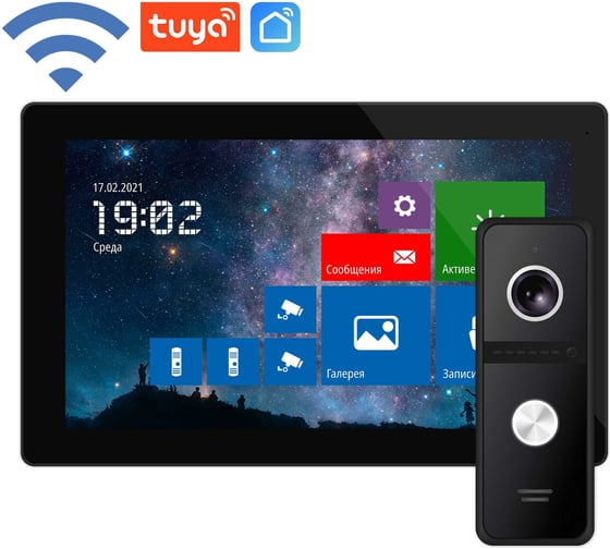 Изображение товара Комплект сенсорного монитора и вызывной панели Novicam Freedom 10 night fhd wifi kit 4230