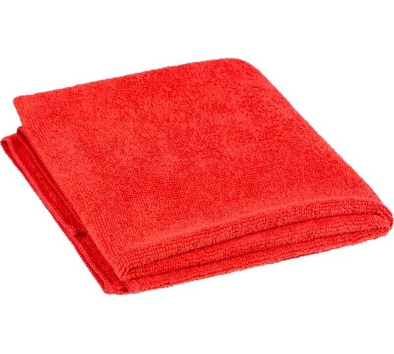 Изображение товара Тряпка для пола ООО Комус из микрофибры, универсальная, 220 г/кв. м, 50x80 см, красная 1612810
