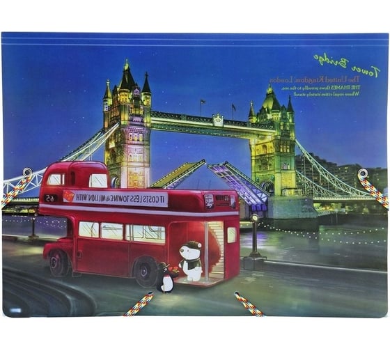 Изображение товара Папка COMIX География на резинках А4 Великобритания Тауэрский мост A7587 UT