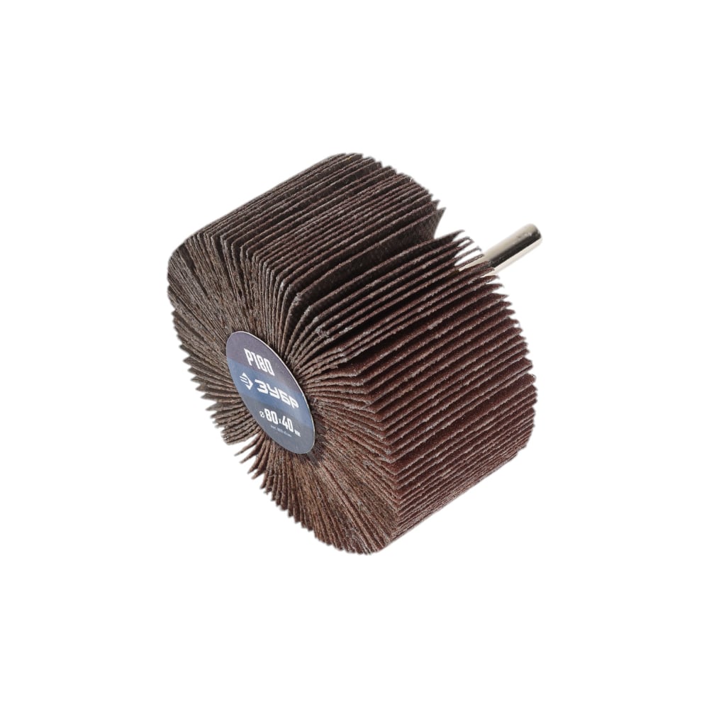 Изображение товара Шлифовальный лепестковый круг ЗУБР 80x40 мм P180 для металл и дерева