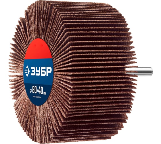 Изображение товара Шлифовальный лепестковый круг ЗУБР 80x40 мм, Р100 36604-100_z01