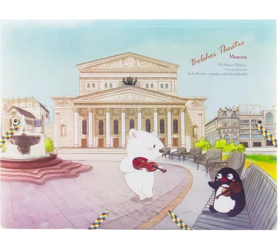 Изображение товара Папка COMIX География на резинках А4 Москва Большой Театр A7587 BT