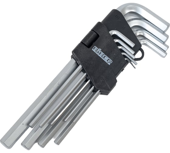 Изображение товара Набор имбусовых средних ключей CRV 1.5-10мм Biber 90504 тов-085697