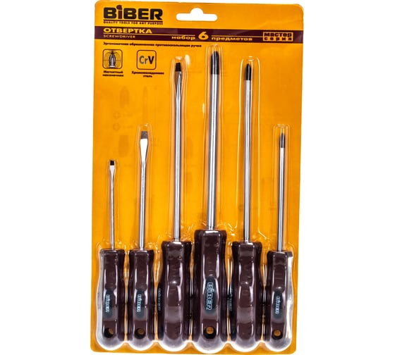 Изображение товара Набор отверток Biber Мастер 85562 тов-104367