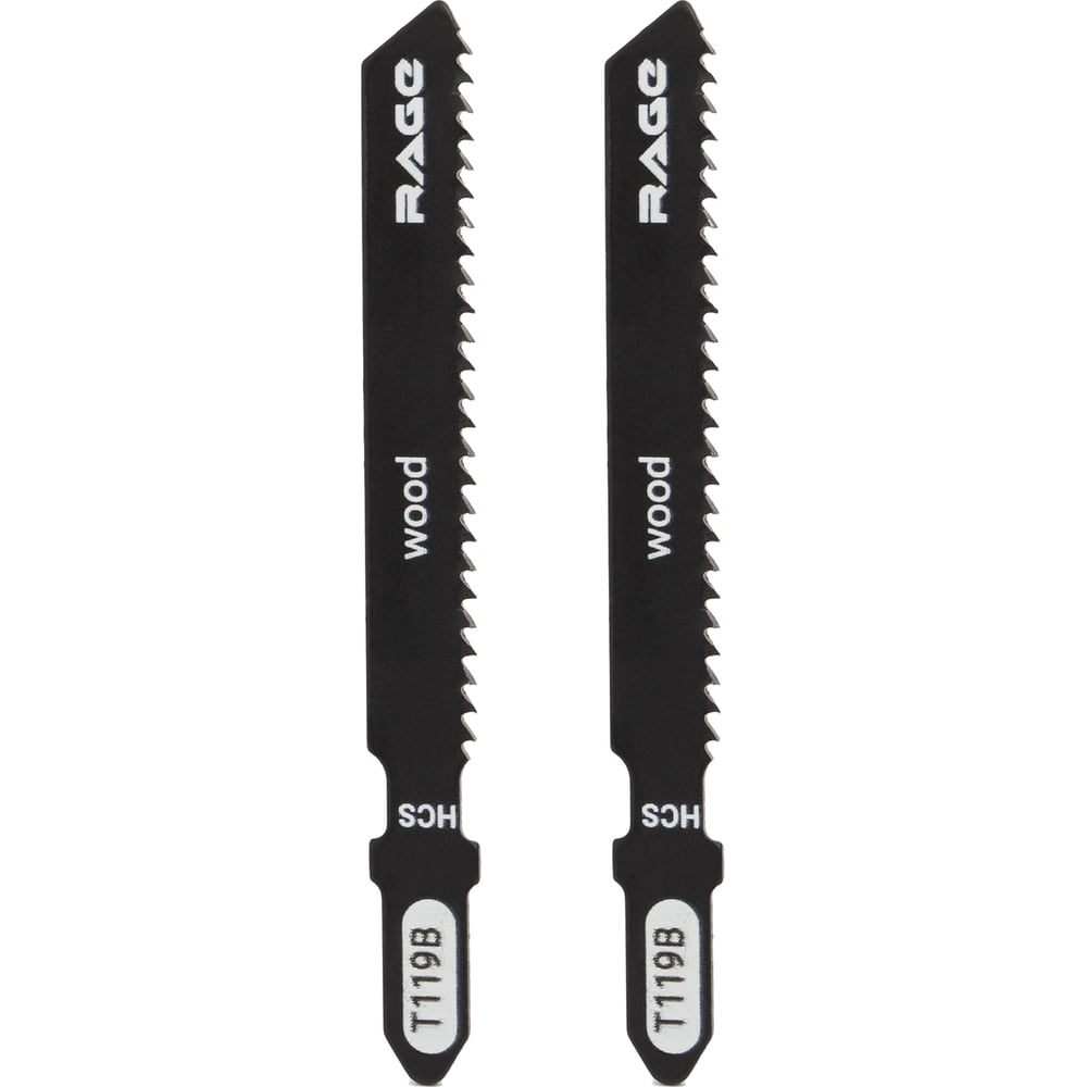 Пилки для лобзика для дерева и пластика RAGE T119B 552026