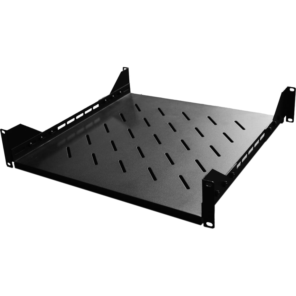 Изображение товара Полка для рэковых шкафов Wize Pro WSH2U100, высота 2U, 1000 мм, сталь, черная