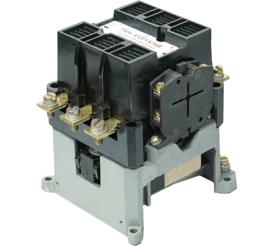 Изображение товара Электромагнитный пускатель Электротехник ПМА-4100 УХЛ4 В, 110В, 2з и 2р, 63А, нереверсивный, без реле, IP00 ET000408