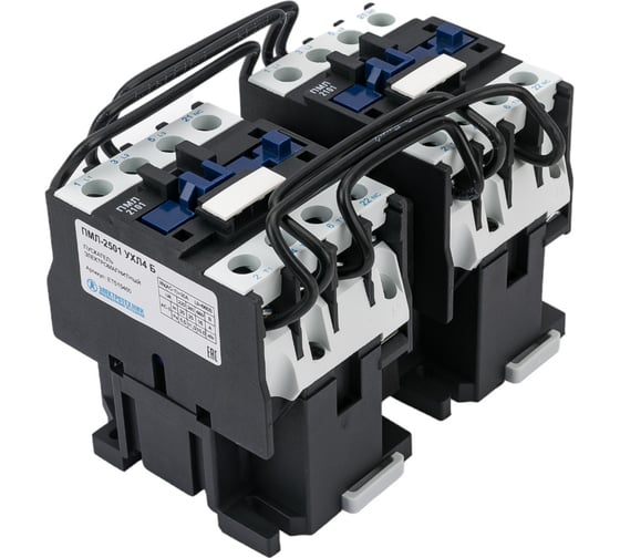 Изображение товара Электромагнитный пускатель Электротехник ПМЛ-2501 УХЛ4 Б, 220В/50Гц, 2р, 25А, реверсивный, без реле, IP00 ET515400