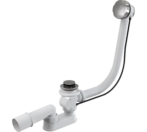 Изображение товара Слив-перелив для ванны AM.PM с гофрой, длина 600 мм, полуавтомат W90A-000-OFI