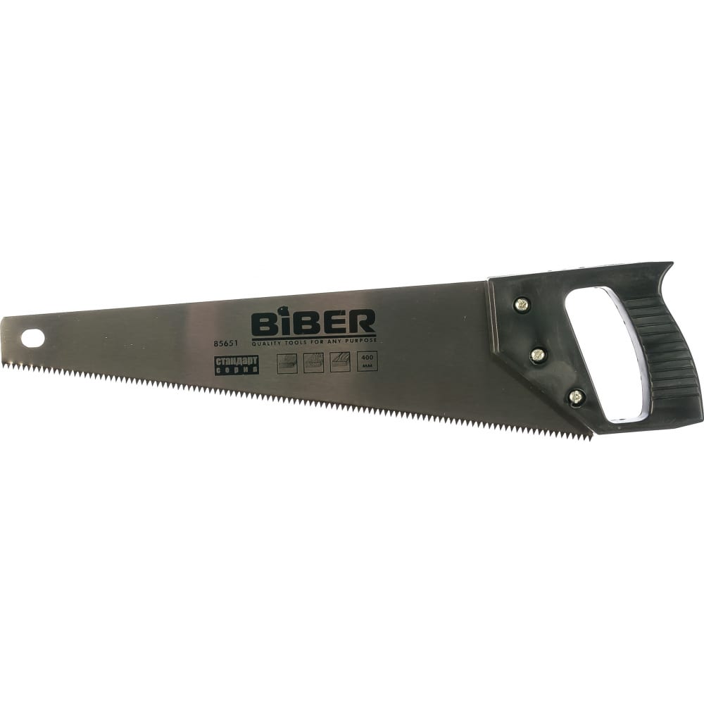 Ножовка по дереву Biber ножовка кратон hobby 2 03 01 011 450 мм шаг 3 6 мм 2 гранные закаленные твч зубья