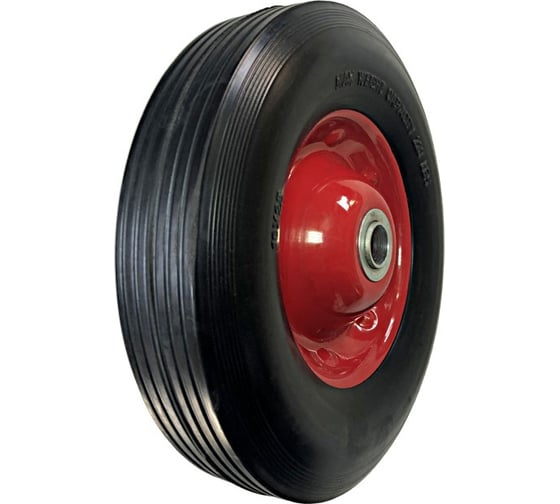 Изображение товара Колесо промышленное со стальным ободом, литой резиновой шиной и шариковым подшипником (D250 мм; 20 мм) Tech-Krep 148409