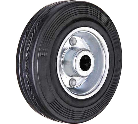 Изображение товара Колесо промышленное со стальным ободом, литой резиновой шиной и роликовым подшипником (D200 мм; 20 мм) Tech-Krep 148408