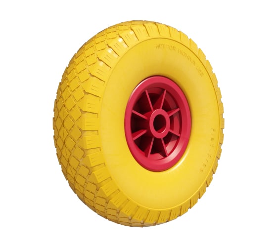 Изображение товара Колесо пенополиуретановое с пластиковым ободом и втулкой скольжения, без подшипника (D260 мм; 20 мм) Tech-Krep 148428