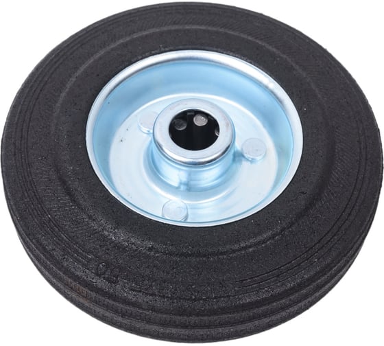Изображение товара Колесо промышленное со стальным ободом, литой резиновой шиной и роликовым подшипником (D125 мм; 15 мм) Tech-Krep 148406
