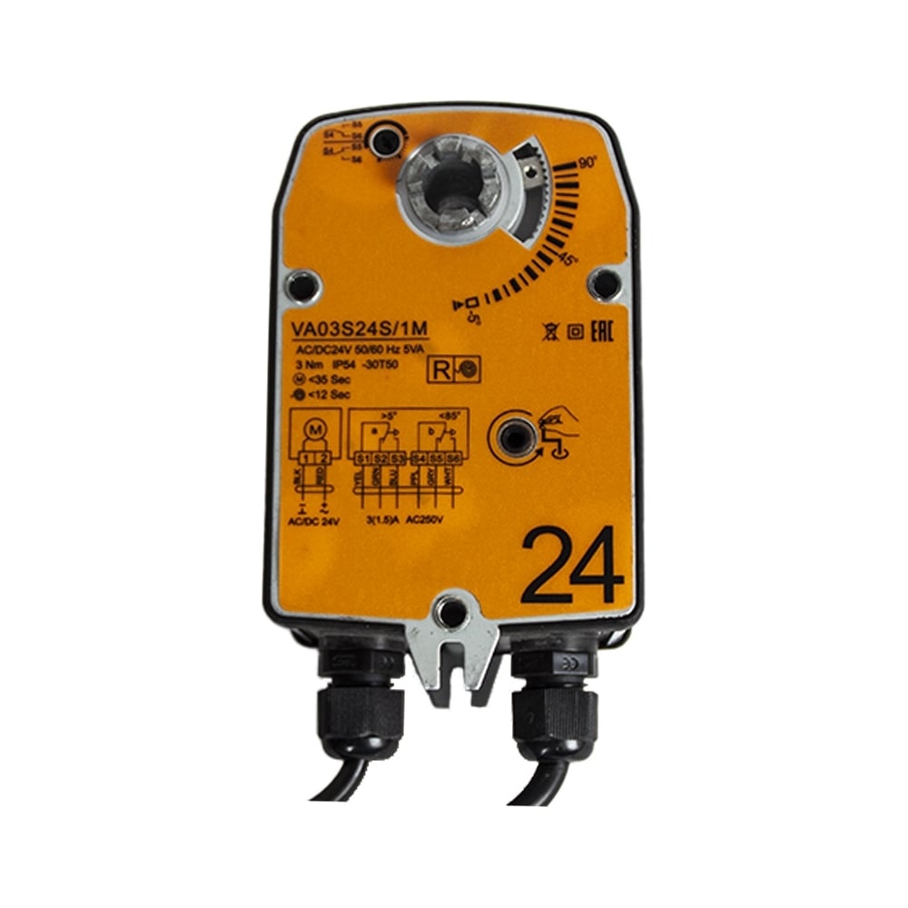 Изображение товара Электропривод VA05S24S ON/OFF Ventart для автоматизации вентиляции 90° 5 Нм