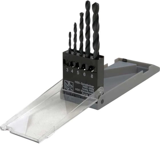 Изображение товара Набор сверл по металлу 2, 3, 4, 5, 6, 8 мм Сервис Ключ 72380