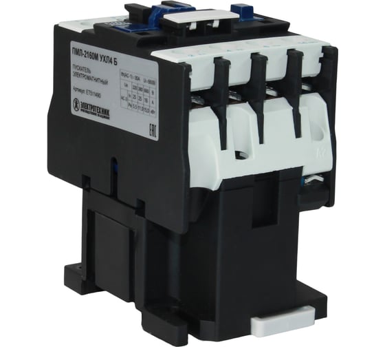 Изображение товара Электромагнитный пускатель Электротехник ПМЛ-2160М УХЛ4 Б, 380В/50Гц, 1з, 25А, нереверсивный, без реле, IP20 ET511490